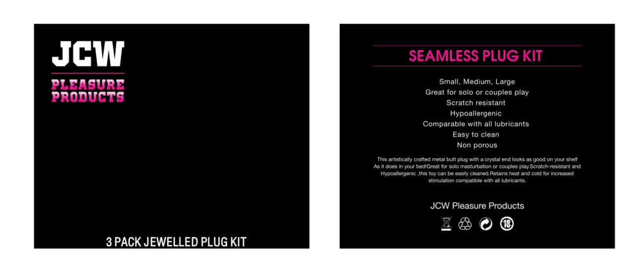 JCW 3 Piece Anal Kit Silicone