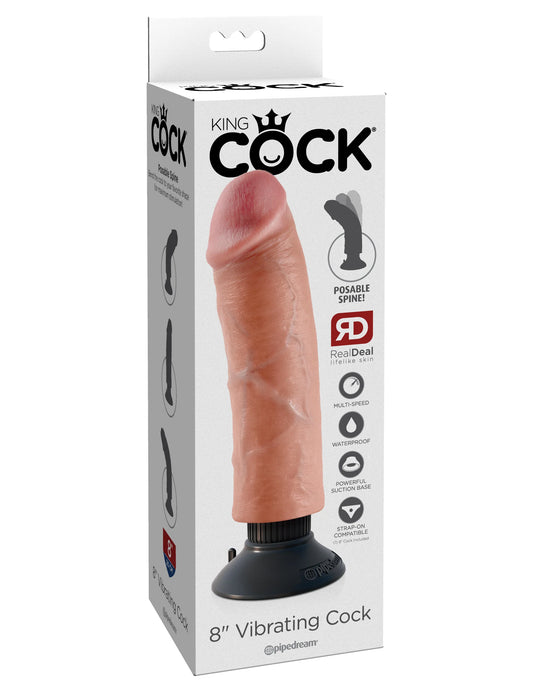 King Cock 8" Vibrating Cock