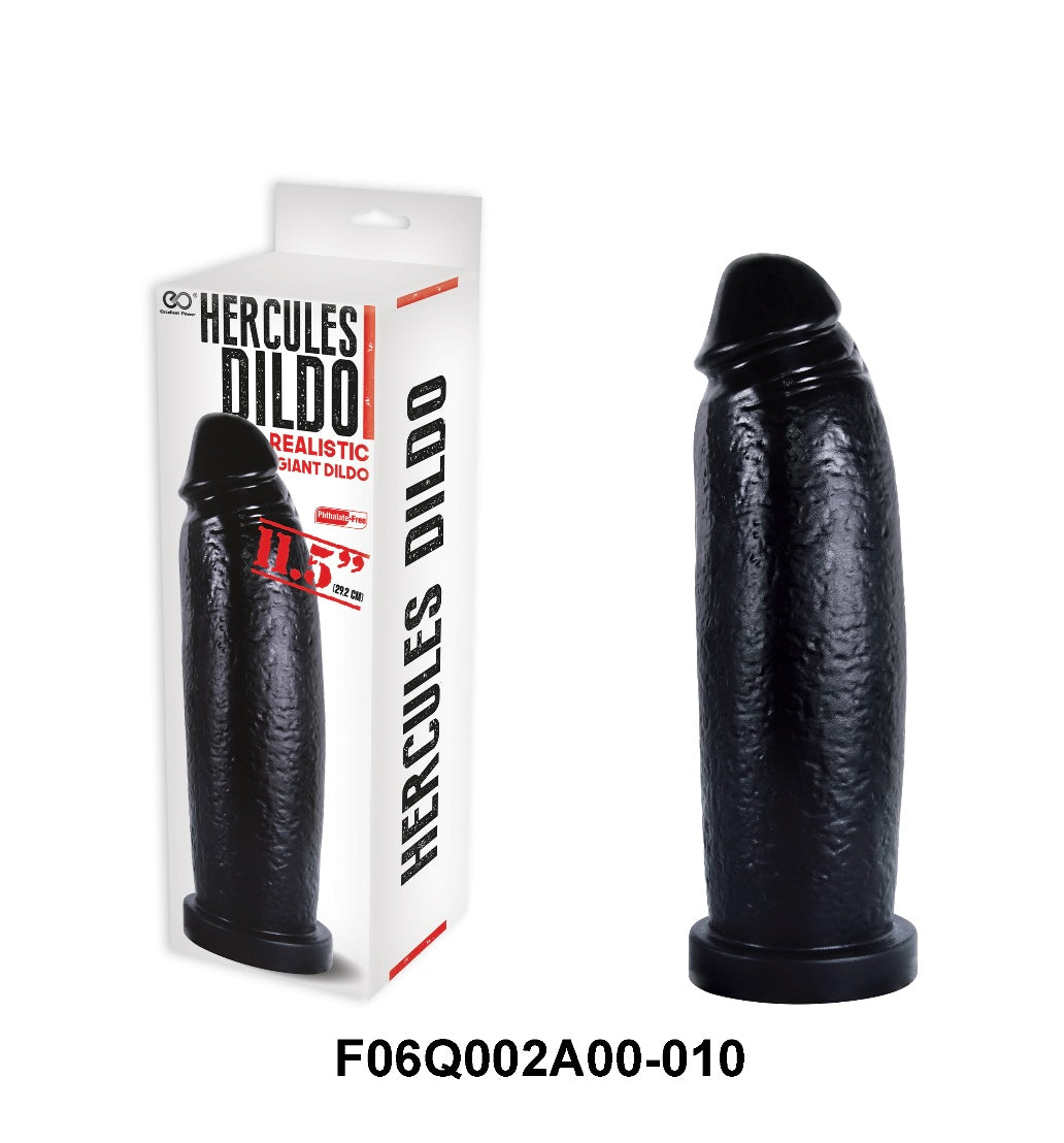 Hercules Giant Dildo 11.5” Black