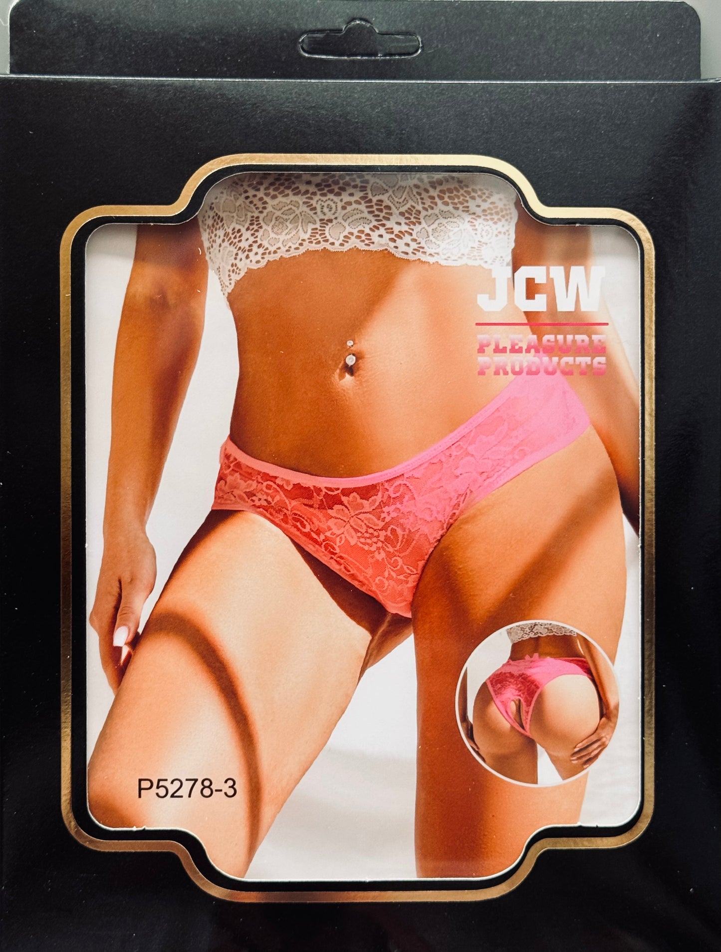 JCW Crotchless Undies Pink Medium