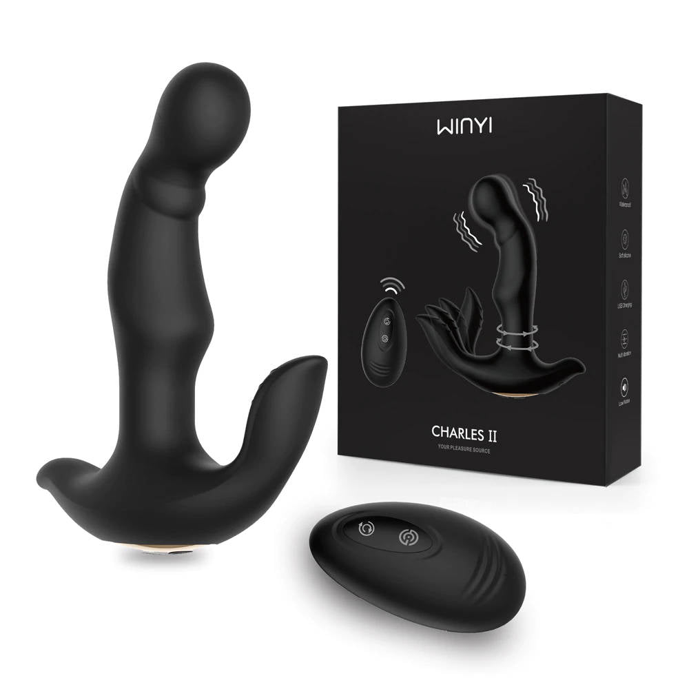 Winyi Charles II Beaded Vibrating Plug with Remote