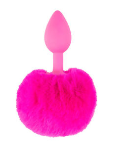 Neon Bunny Tail Butt Plug