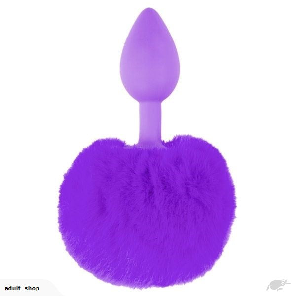 Neon Bunny Tail Butt Plug