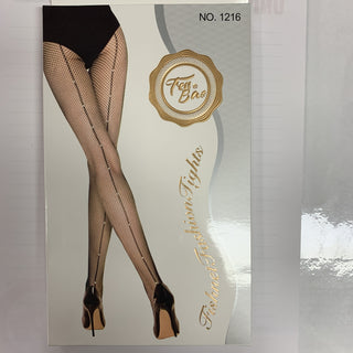 FenBao Stockings 1216 Fish Net Back Stud Black