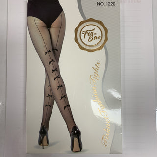 FenBao Stockings 1220 Fish Net Back Bow