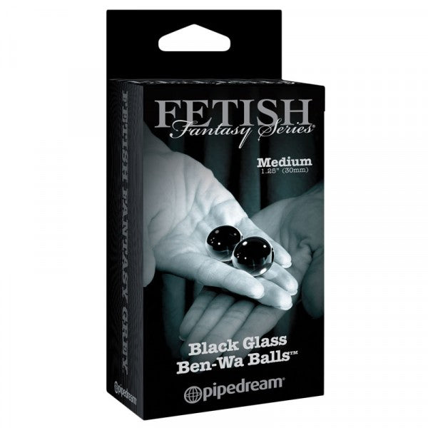 Fetish Fantasy Medium Black Glass Ben-Wa Balls