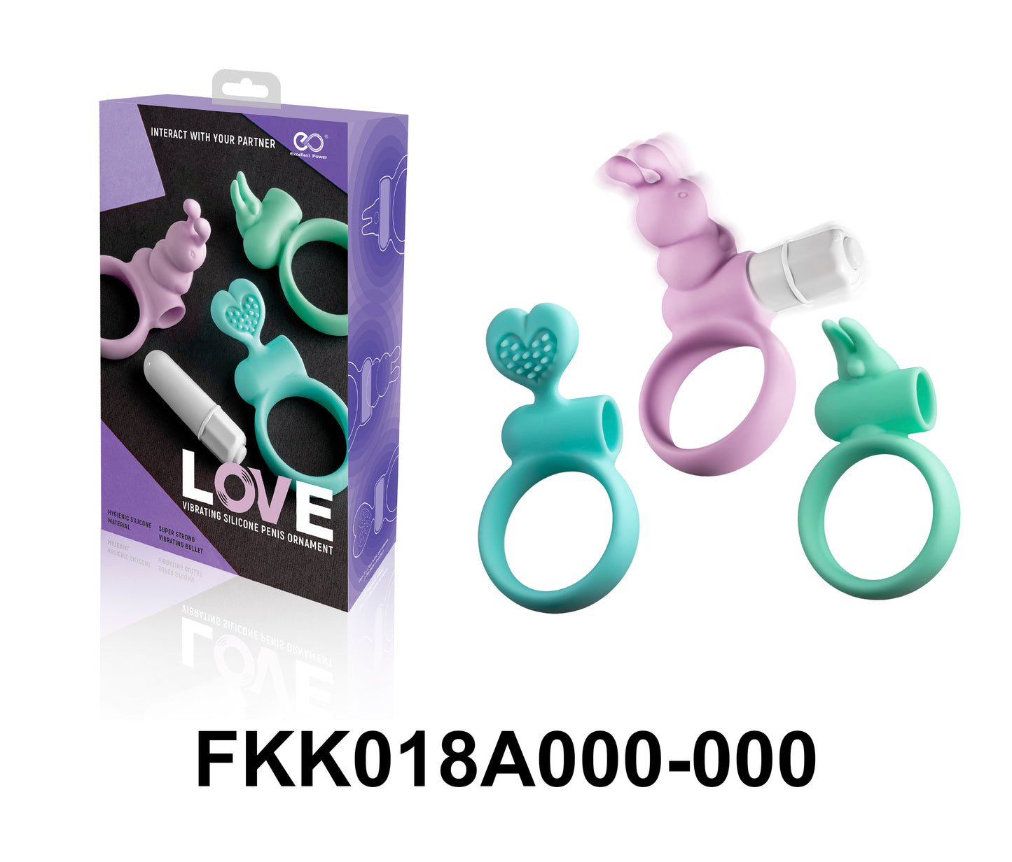 Love Ring 3pc Vibrating Cock Ring