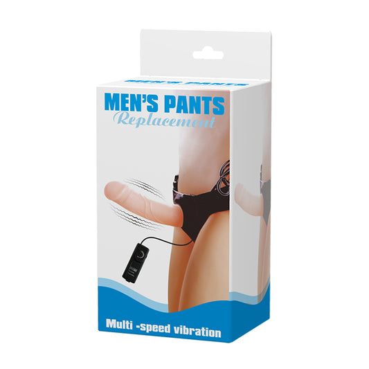 Men's Pants Vibrating Strap On 6"