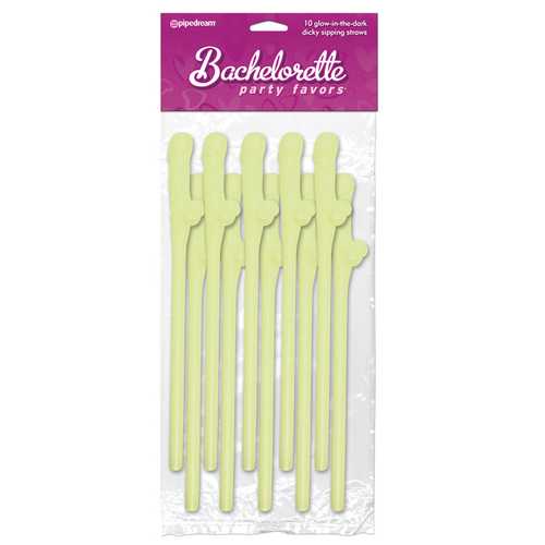 Bachelorette Dicky Sipping Straws 10pk