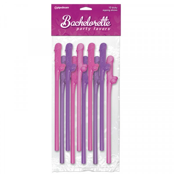 Bachelorette Dicky Sipping Straws 10pk