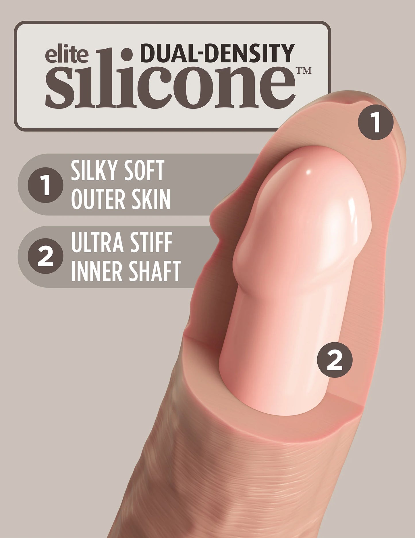 King Cock Elite 8” Flesh