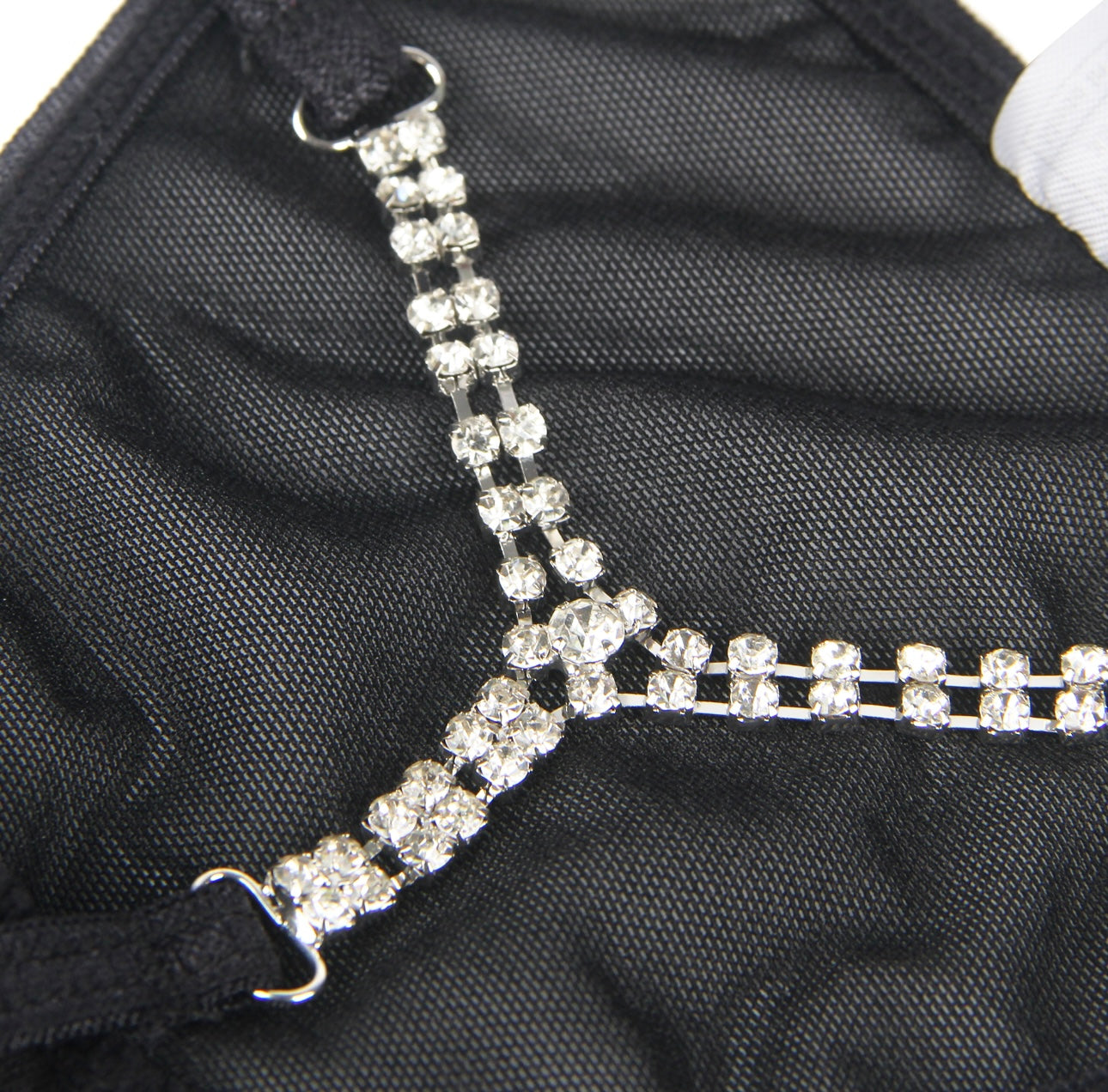 JCW 5218-1 Jewelled G-String Black XS/S