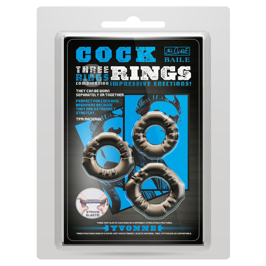 Pretty Love Yvonne 3 Pack Rings