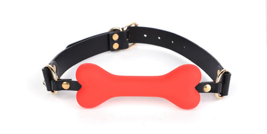 JCW Silicone Dog Bone Gag Red