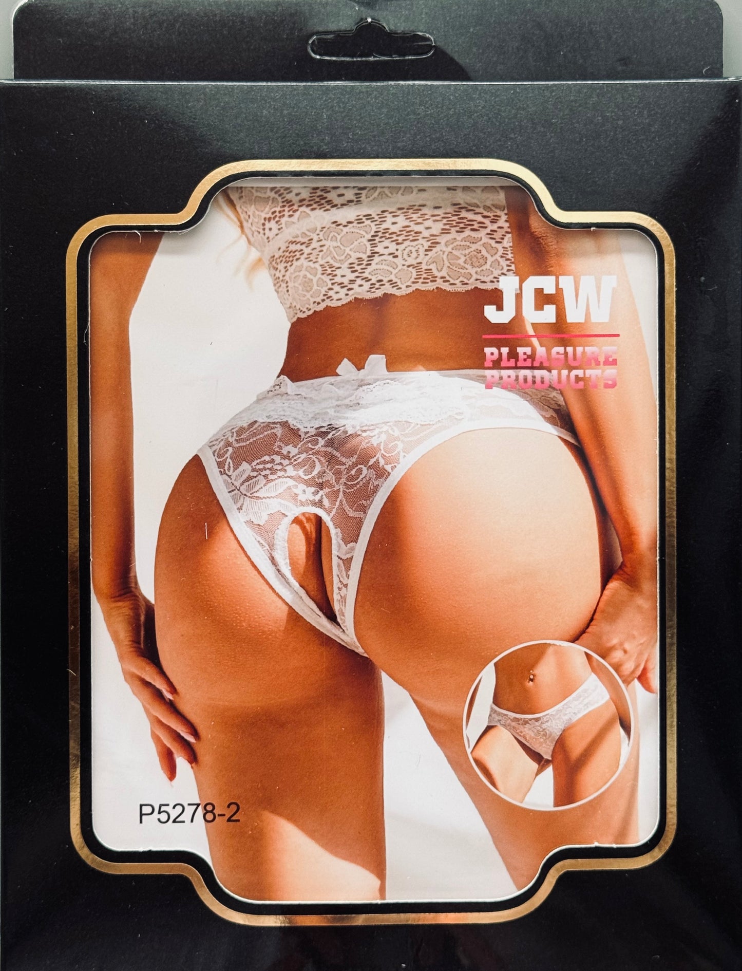 JCW Crotchless Undies White Small