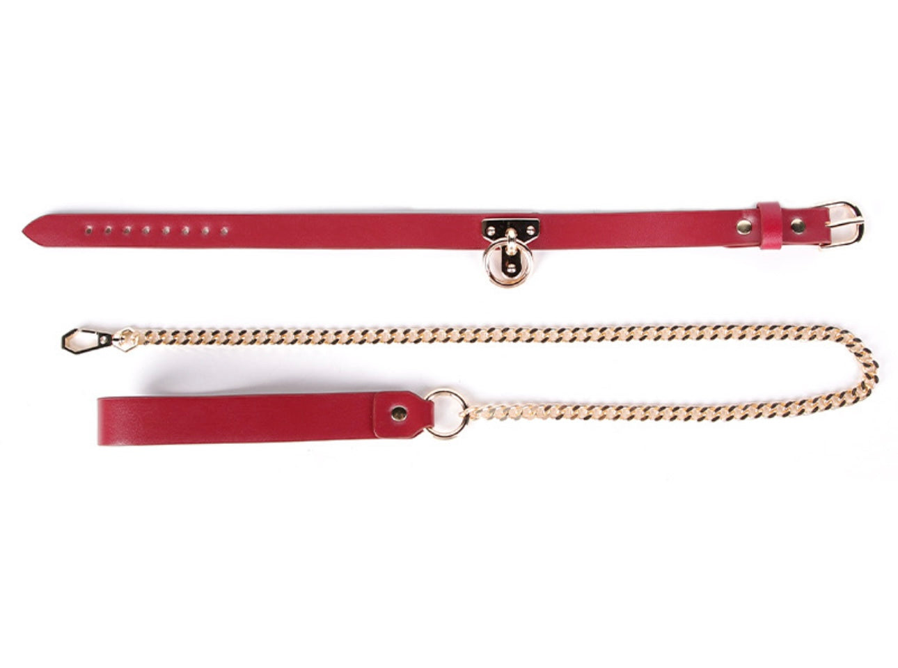 JCW Red and Gold Collar & Leash