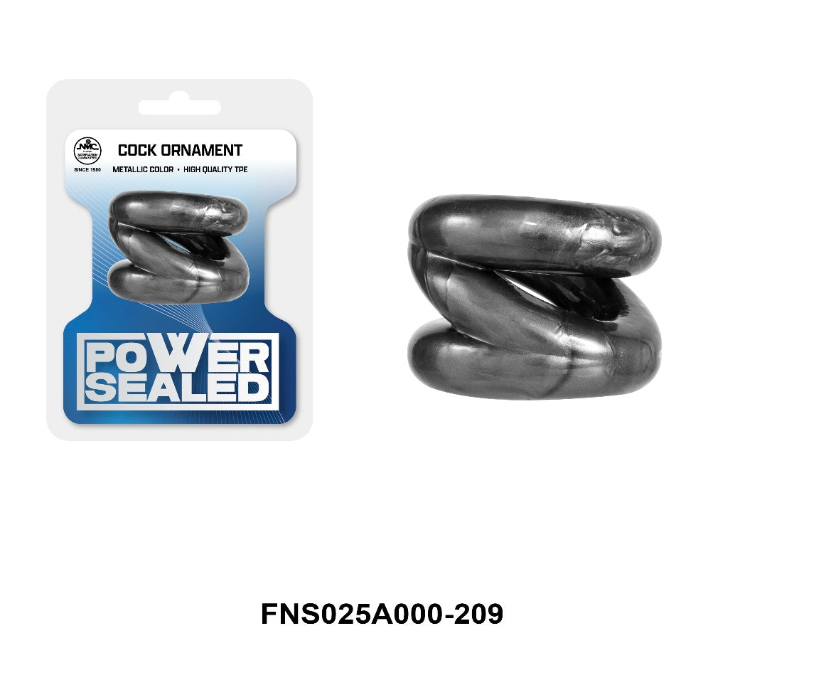 Power Sealed Cock Ornament Grey