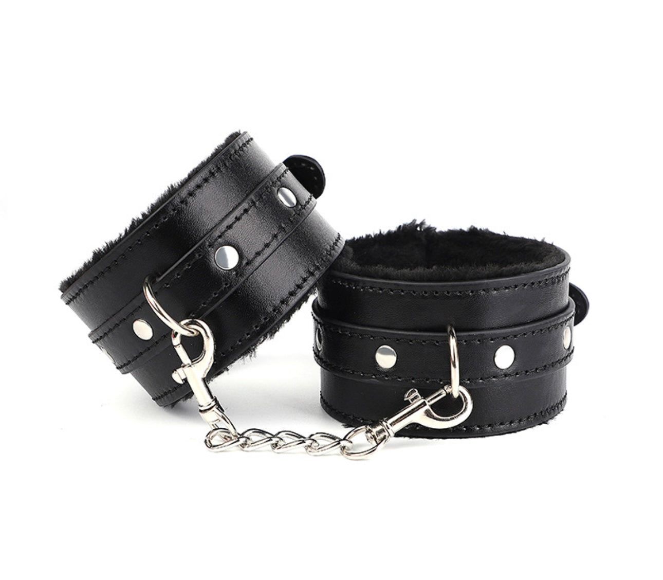 JCW Black and Silver Fluffy Cuffs