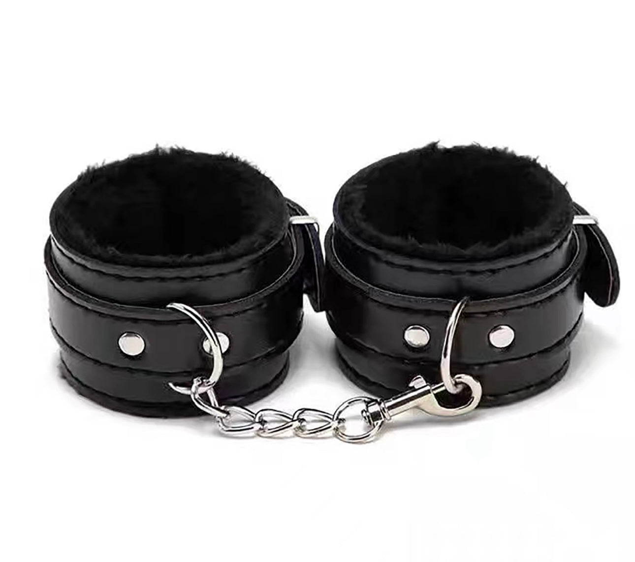 JCW Black and Silver Fluffy Cuffs