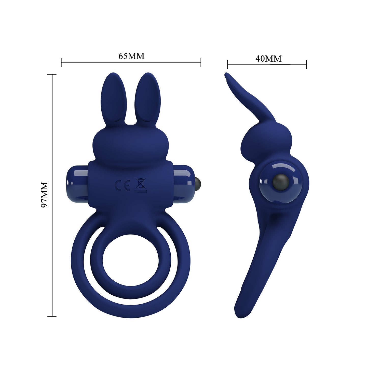 Pretty Love Powerful Rabbit Ring Blue
