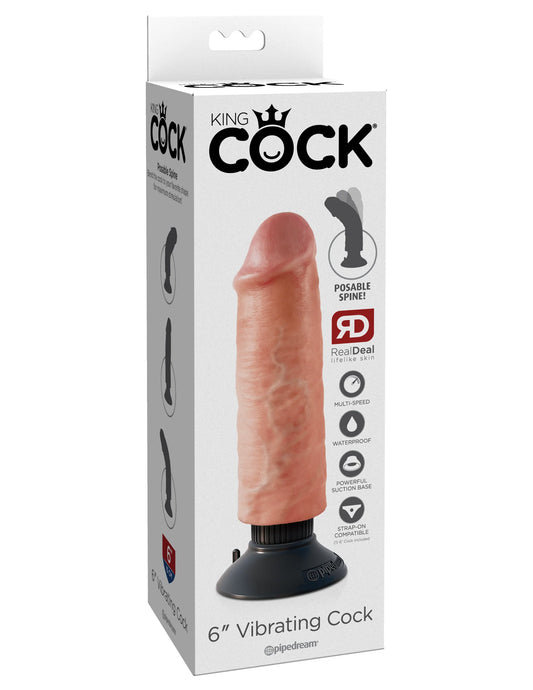 King Cock 6" Vibrating Cock