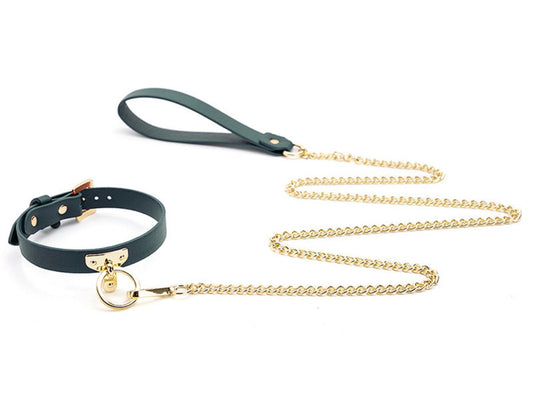 JCW Green and Gold Collar & Leash