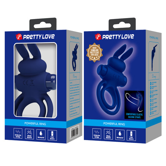 Pretty Love Powerful Rabbit Ring Blue