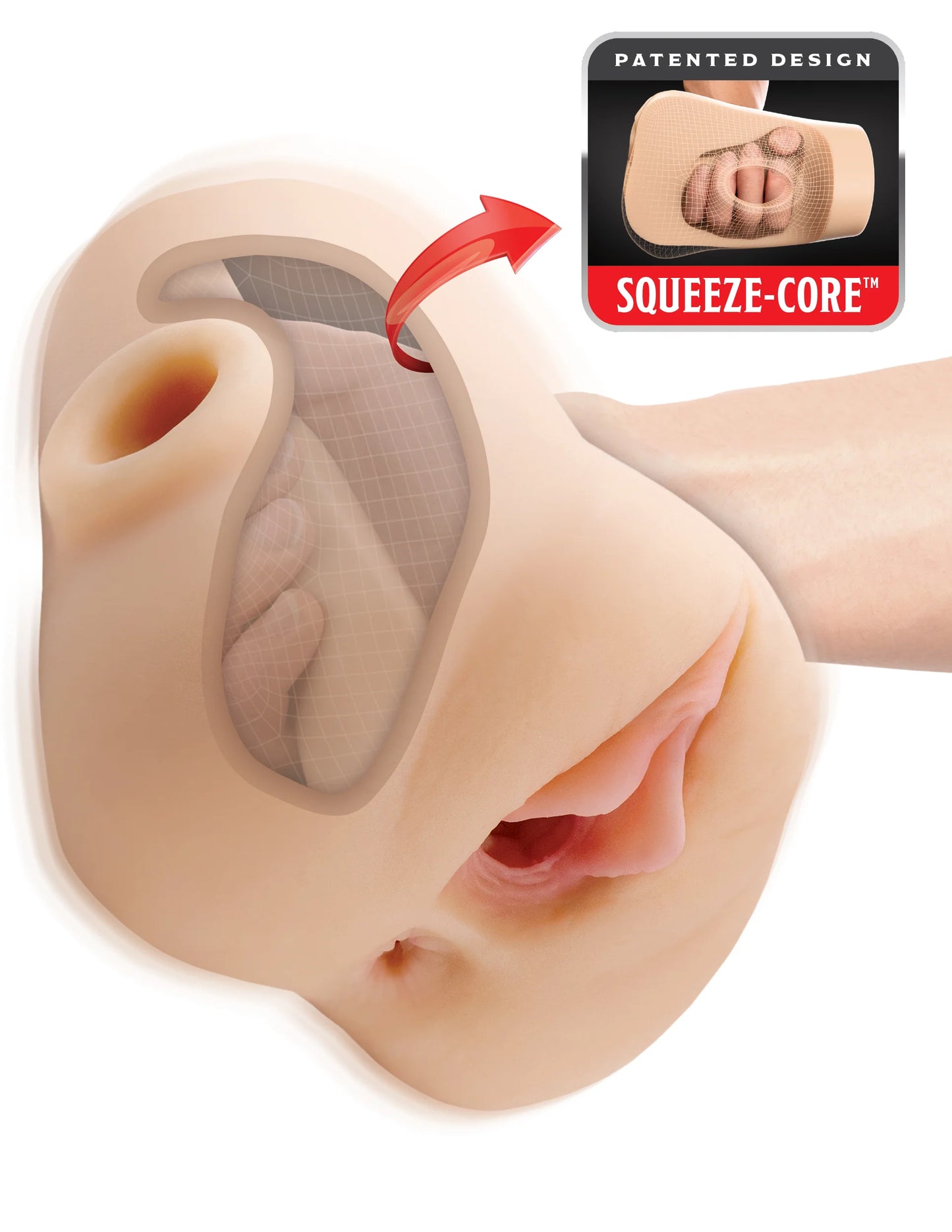 Double Pounder Vibrating Squeeze Stroker