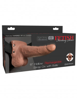 Fetish Fantasy 6" Hollow Rechargeable Strap On