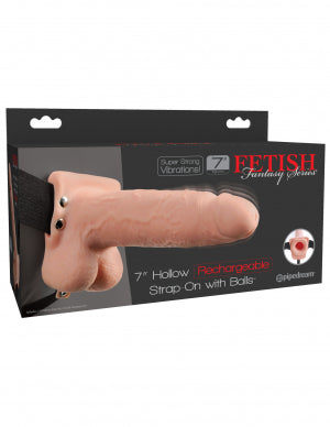 Fetish Fantasy 7" Hollow Rechargeable Strap On