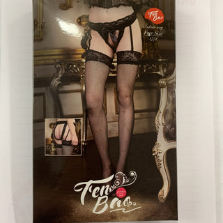 FenBao Stockings 1772 with Open Garter Black