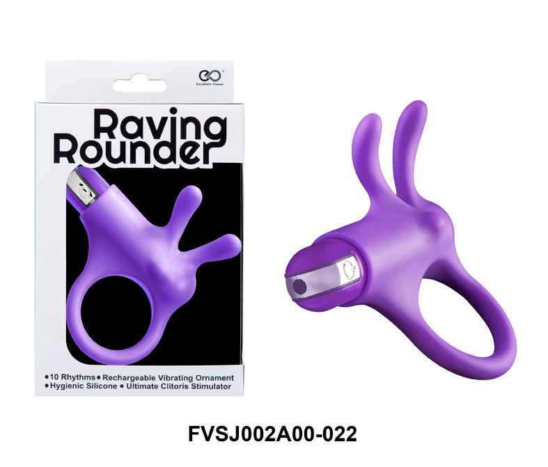 Raving Rounder Vibrating Cock Ring (R/Charge)