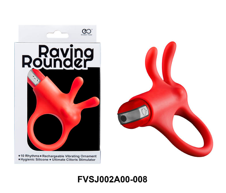 Raving Rounder Vibrating Cock Ring (R/Charge)